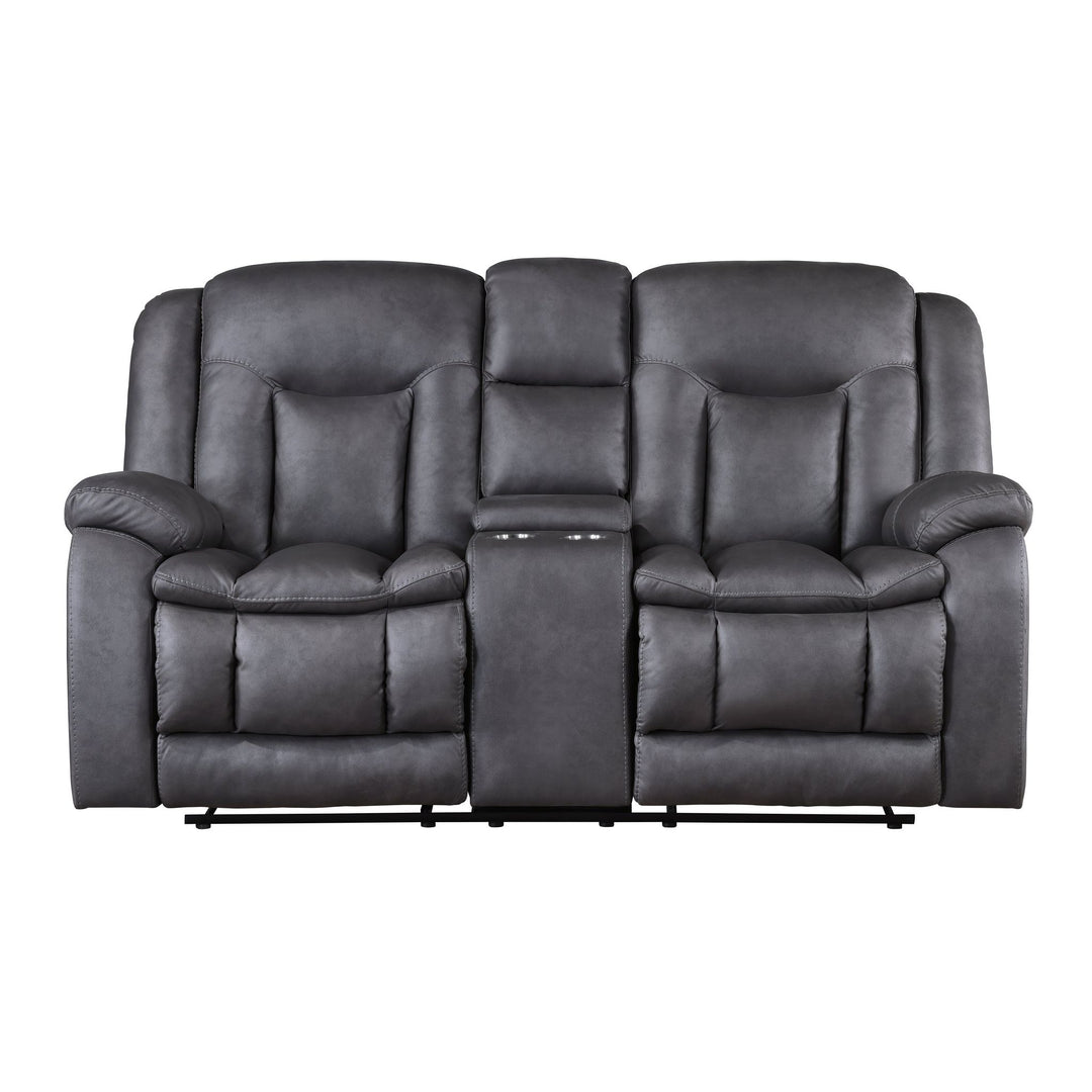 Morello  Console Loveseat W/pwr Fr-Gray