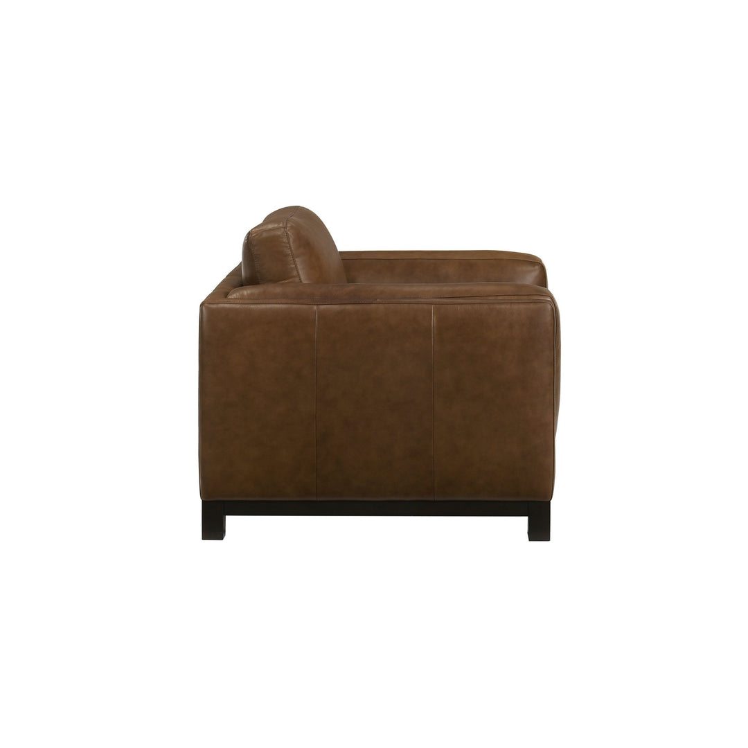 Sayer Leather Chair-Brown