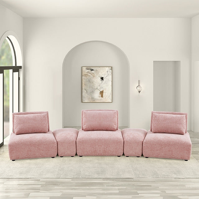 Stavanger Curved 3-Seater, Pink - view 2