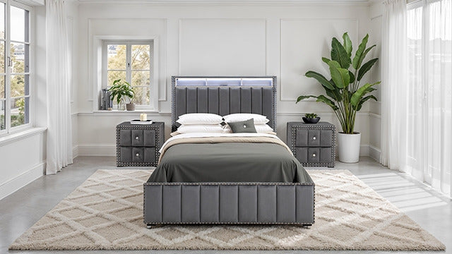 Farese Nightstand, Dark Gray - view 2