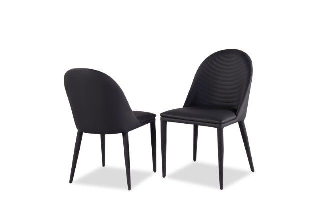 Lenvik Side Chair, Black/White - view 2
