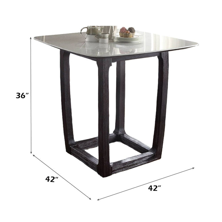 Razo Counter Height Table W/Marble Top – dimensions diagram