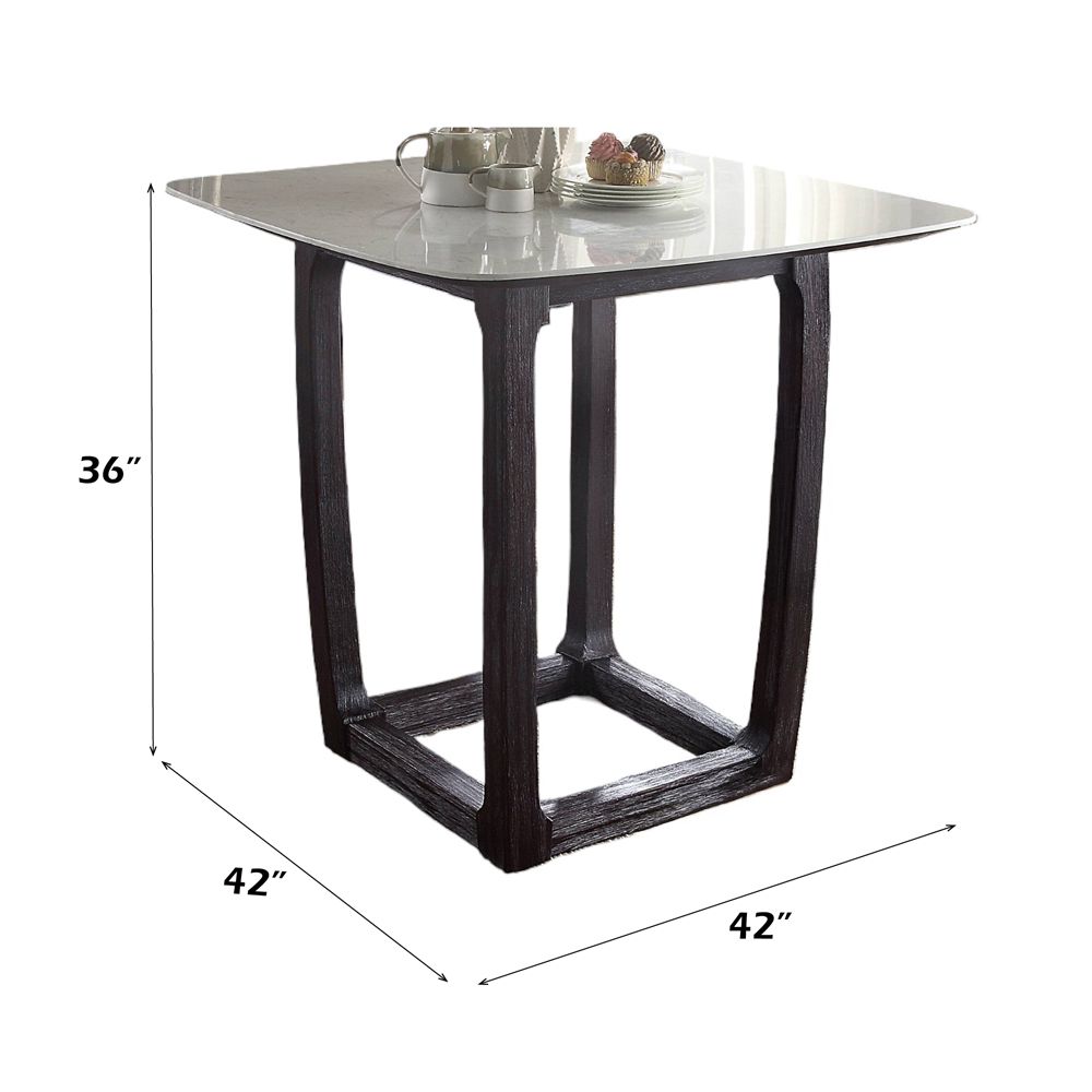 Razo Counter Height Table W/Marble Top – dimensions diagram