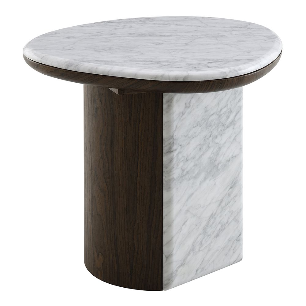 Haidar End Table with Natural Marble