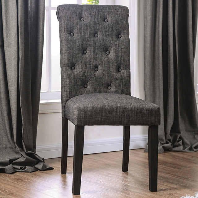 Alfred Side Chair, Antique Black/Gray