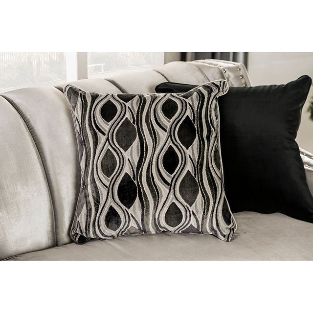 Elicia Love Seat, Silver - view 4