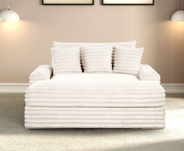 Veyrier 2 Arm Chaise, White - view 4