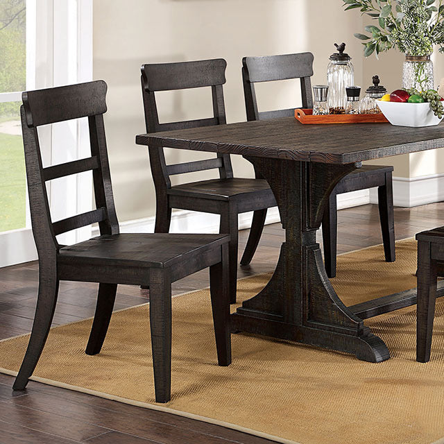 Leonidas Dining Table, Antique Black