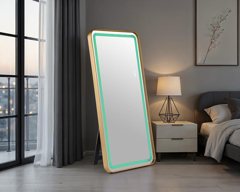 Katlyn Floor Mirror, Gold - view 4