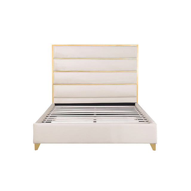 Andriola Bed, Gold/White - view 2