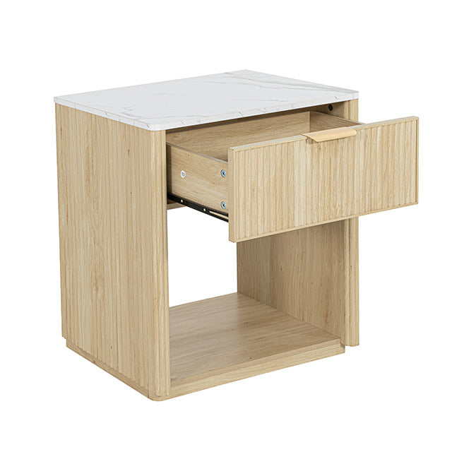 Gants Nightstand W/ Open Shelf, Natural - view 4