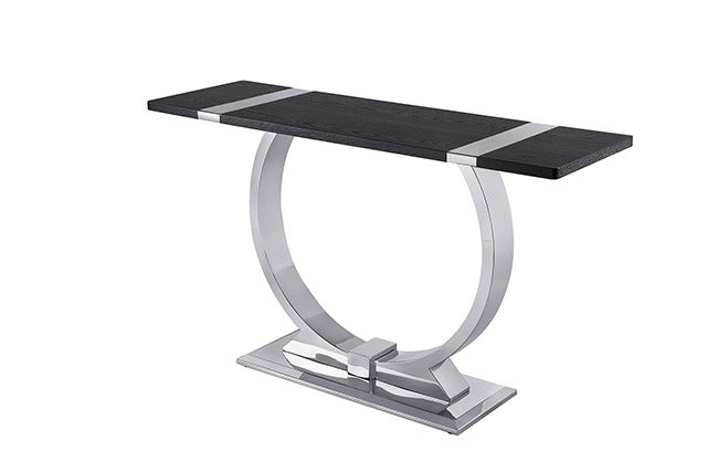 Horsham Sofa Table, Silver/Black