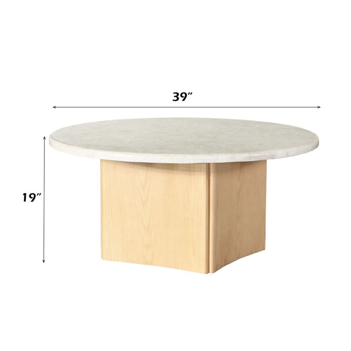 Qwin Coffee Table W/Marble Top – dimensions diagram