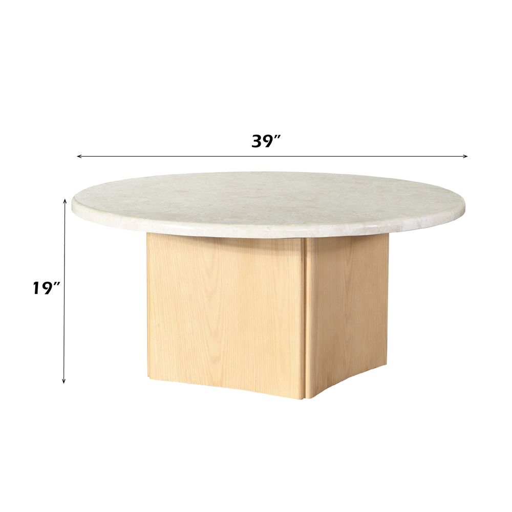Qwin Coffee Table W/Marble Top – dimensions diagram