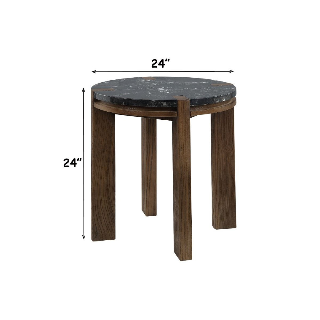Estella End Table w/Marble Top – dimensions diagram