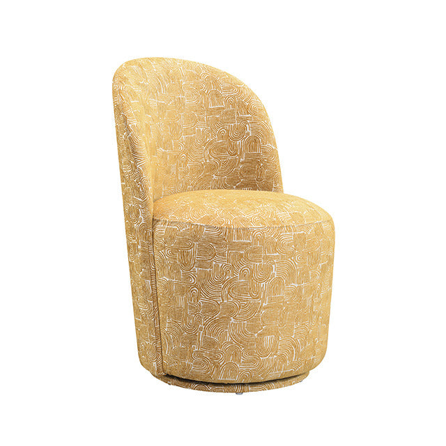 Vara Dining Swivel Chair, Mustard Yellow