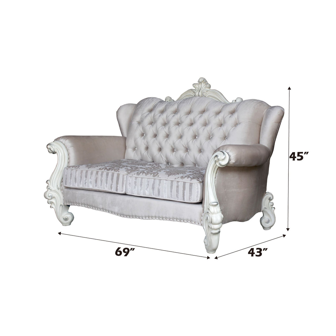 Versailles Loveseat W/3 Pillows – dimensions diagram