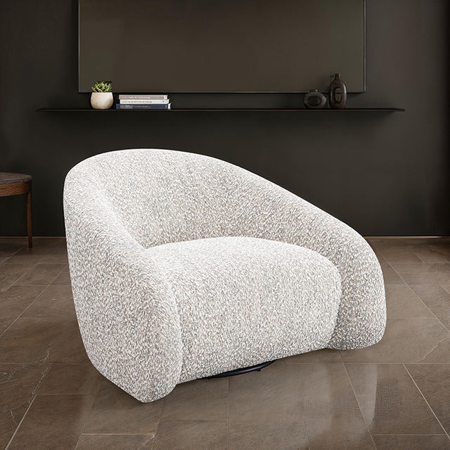 Kyria Swivel Chair, Light Brown - view 7