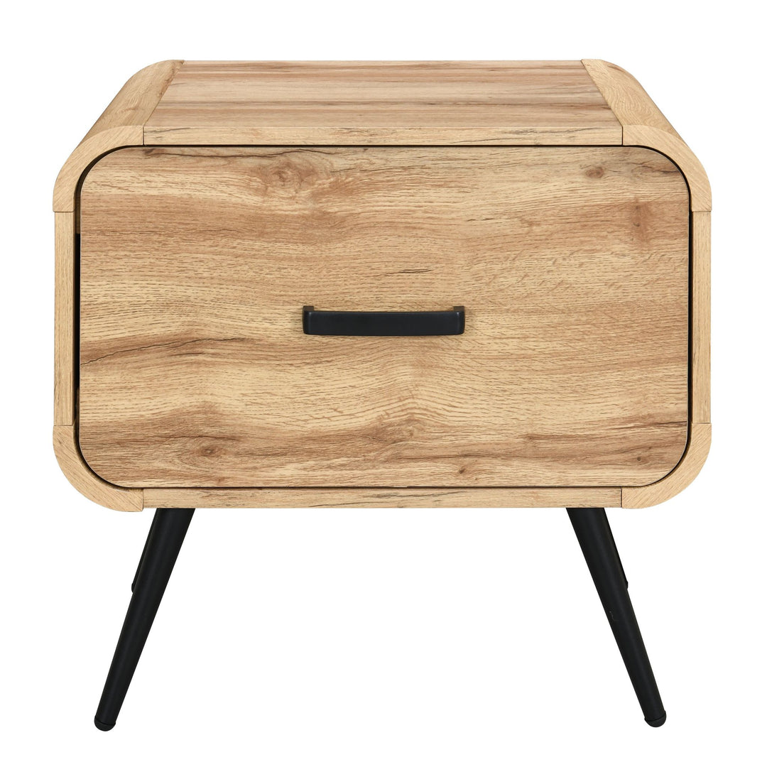 Rowan One Drawer End Table/bedside Table-Natural