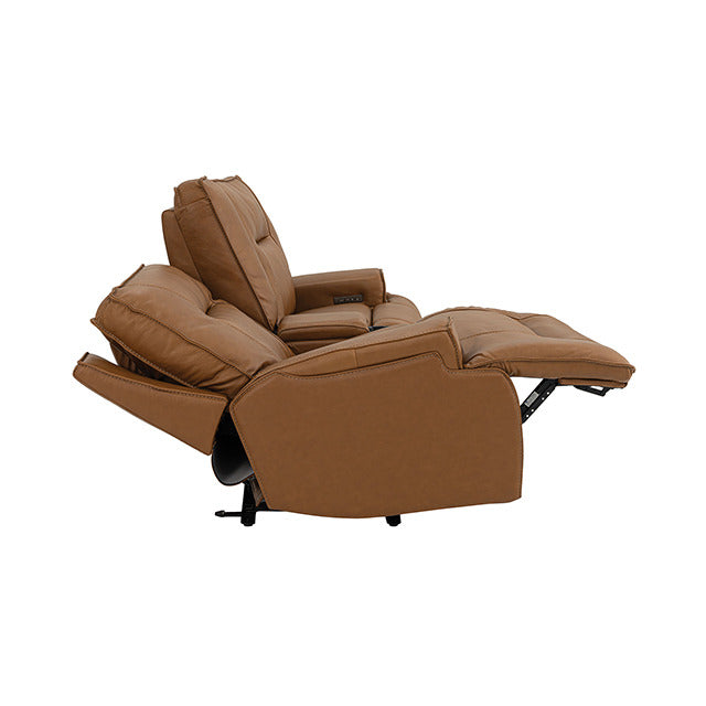 Dallas Oversized Power Loveseat, Camel Brown - view 7