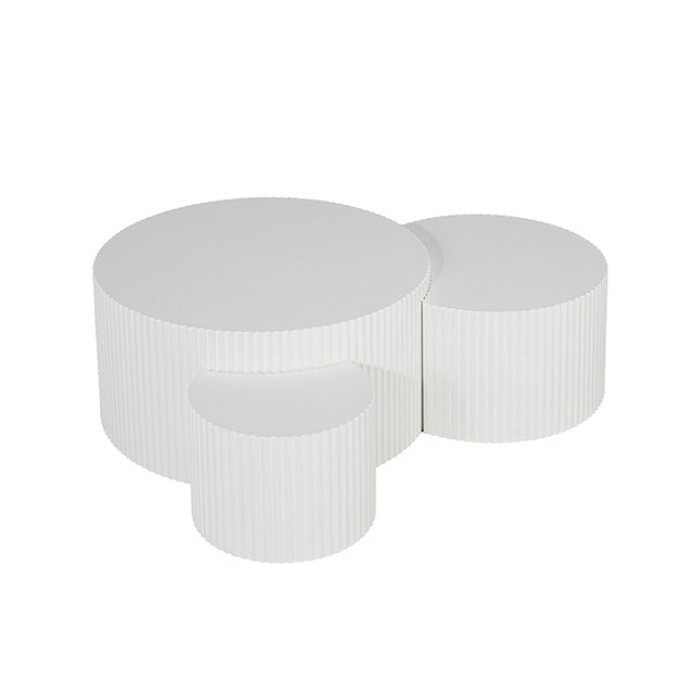 Narella 3 Pc. Coffee Table Set, White