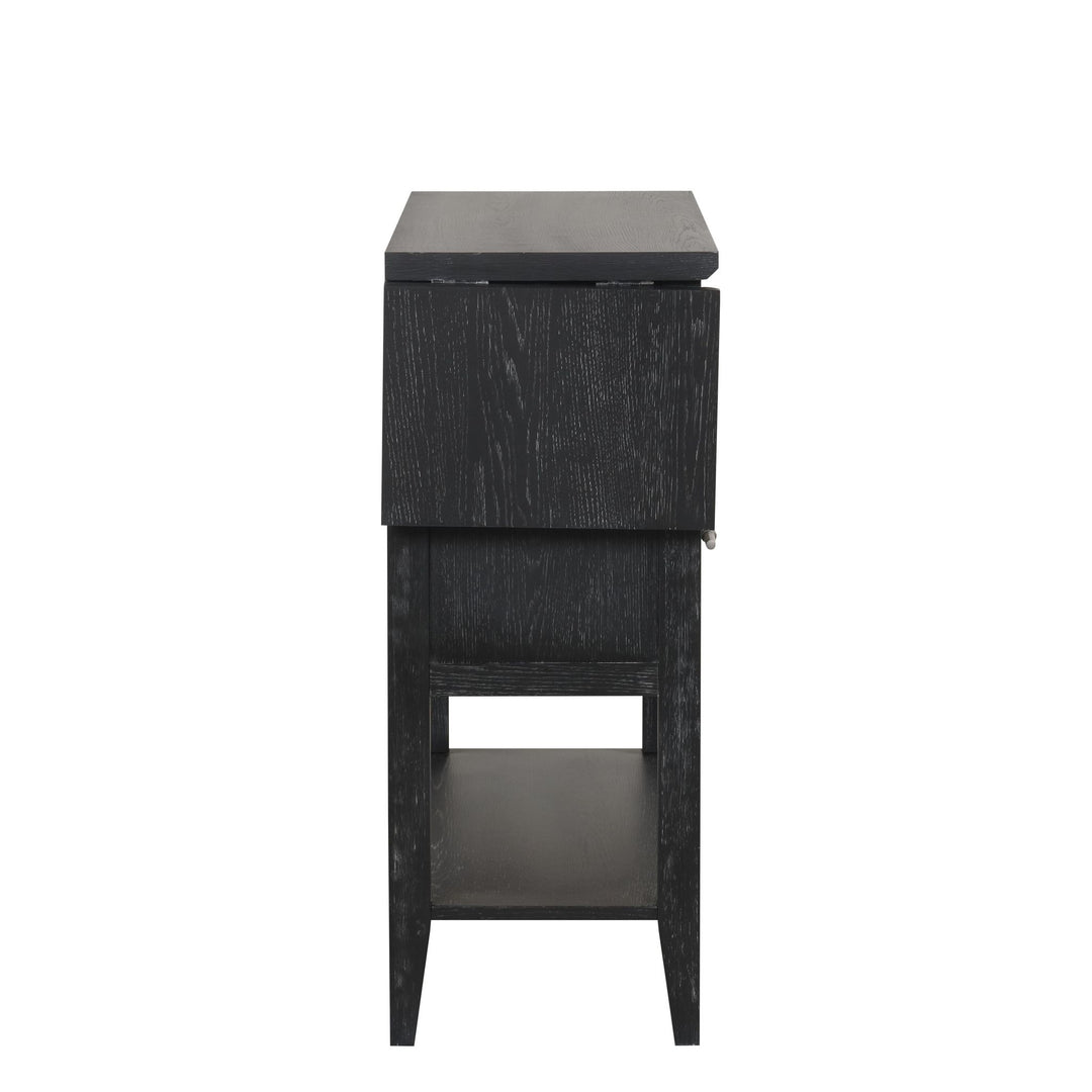 Sable Crest Drop Leaf Server-Black