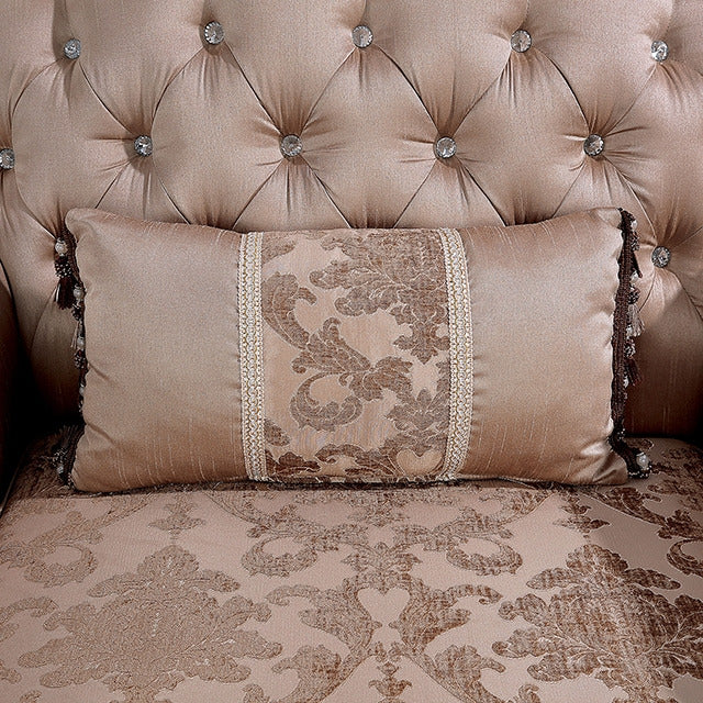 Veracruz Loveseat, Light Brown/Dark Cherry - view 6