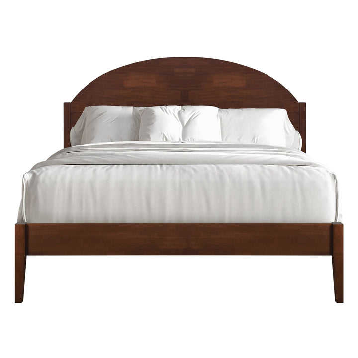 Rowland 5/0 Queen Solid Wood Arched Headboard-Walnut