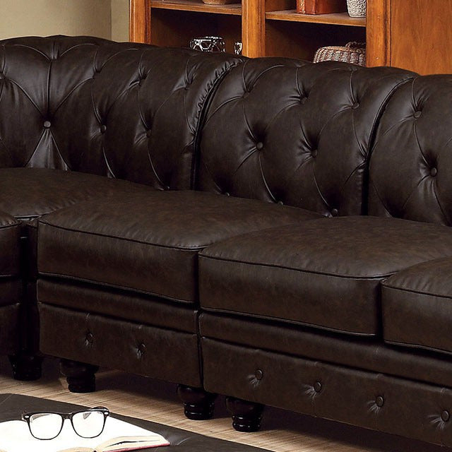 Stanford Armless Chair, Brown