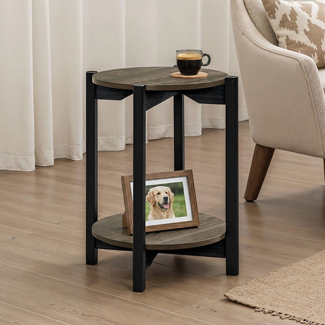 Hyde Round End Table, Dark Gray - view 3