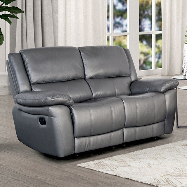 Glarus Loveseat Manual Recliner, Dark Gray