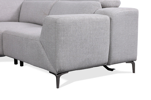 Melancton Power Sectional, Light Gray - view 7
