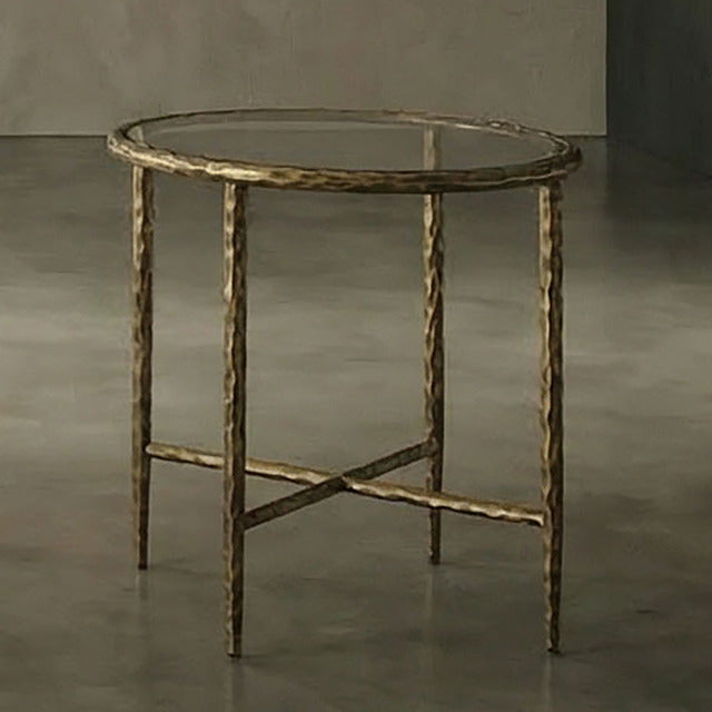 Talva End Table, Matte Gold - view 3