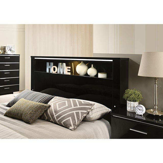 Carlie 4 Pc Queen Bedroom Set, Black - view 3