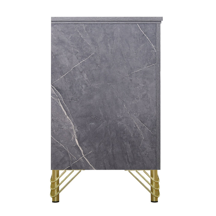 Symmetry 2 Drawer Nightstand-Charcoal