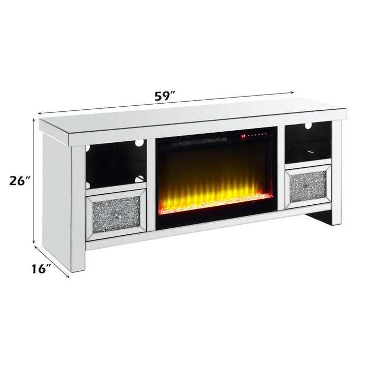Noralie TV Stand W/Fireplace – dimensions diagram