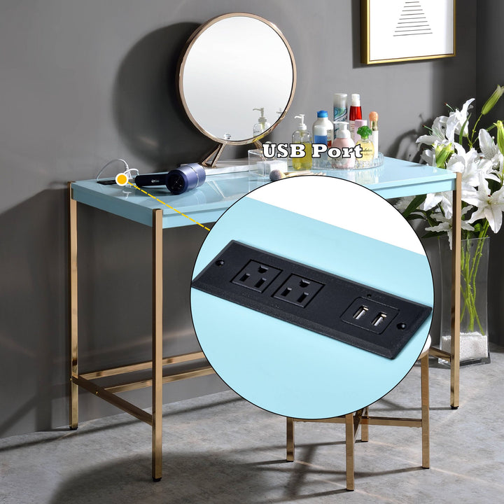 Midriaks Writing Desk W/USB – features callout