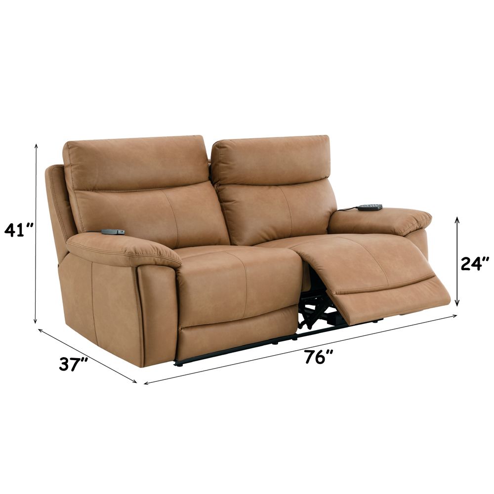 Chavis Power Motion Loveseat w/USB & Power Headrest – dimensions diagram