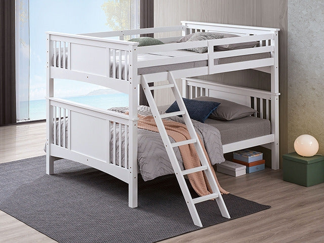 Spring Creek Full/Full Bunk Bed, White - view 2