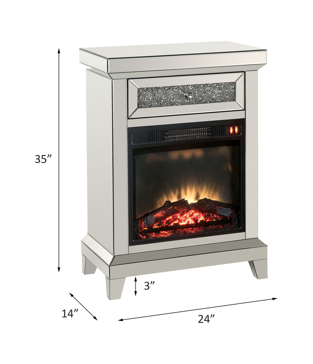 Noralie Fireplace – line drawing