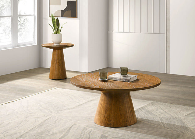 Halewood 36" Round Cocktail Table, Walnut - view 4