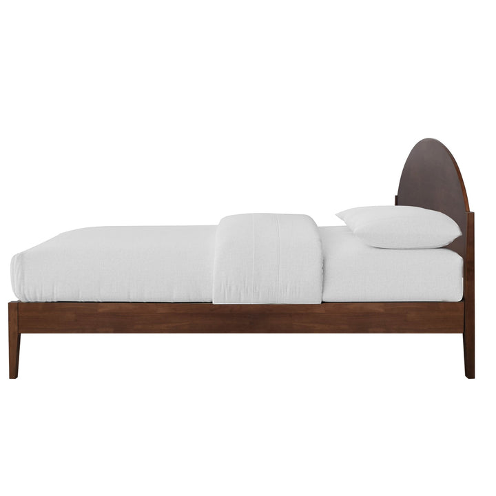 Rowland 5/0 Queen Solid Wood Arched Headboard-Walnut