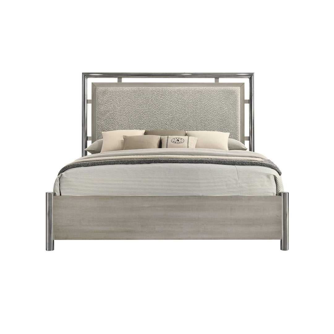 Lennox 6/6-6/0 Ek/wk Headboard, Footboard & Slat Kit-Gray