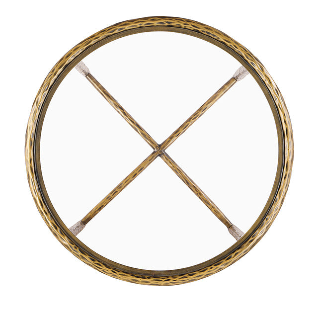 Talva End Table, Matte Gold - view 2