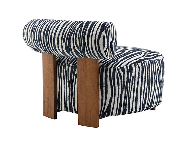 Niobe Accent Chair, Midnight Blue - view 4