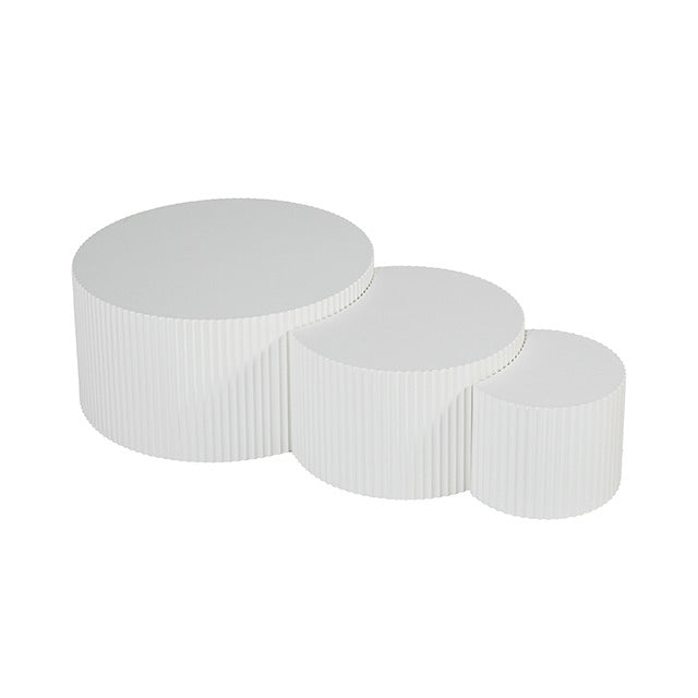 Narella 3 Pc. Coffee Table Set, White - view 3