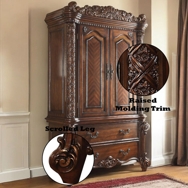 Vendome Wardrobe/TV Armoire – features callout