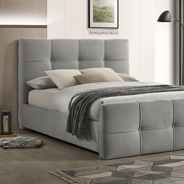 Merced Bed, Light Gray