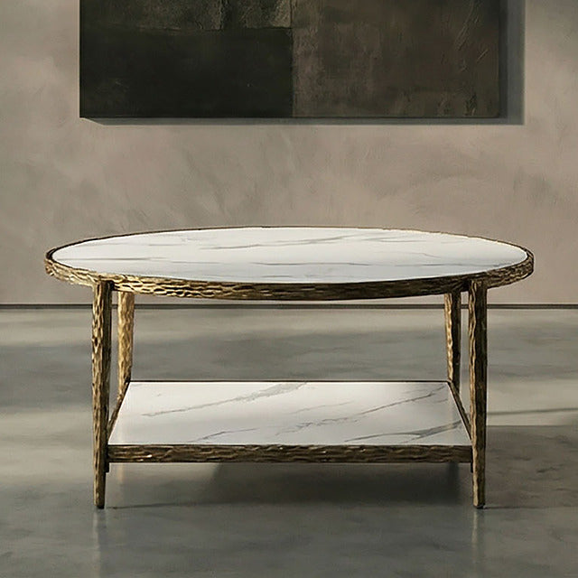 Kerna Coffee Table, Matte Gold - view 3