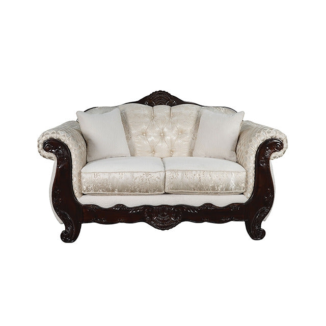 Frisina Oversized Sofa + Loveseat, Dark Cherry/Beige - view 4